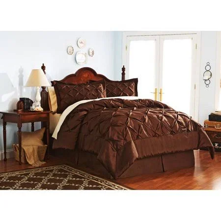 Better Homes & Gardens Queen Tufted Comforter Set - 4 Piece, Brown