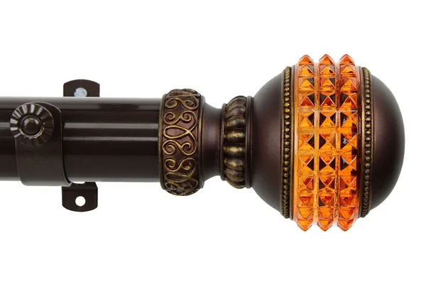 Rod Desyne Gemstone 1.5x22 Non-Telescoping Curtain Rod - Black 22 ft