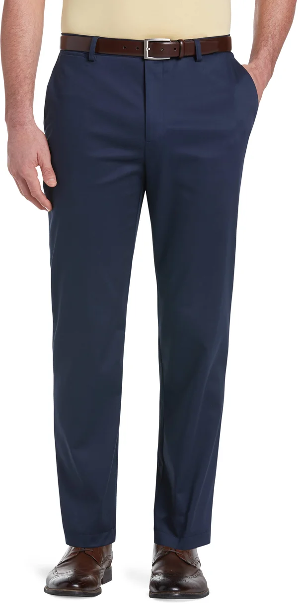 Jos. A. Bank Men's Reserve Collection Tailored Fit Flat Front Chino Pants, Navy, 34x29