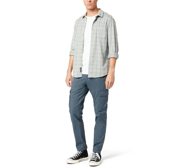 Dockers Men's Alpha Tapered-Fit Smart 360 Tech Stretch Cargo Pants - Cool Slate