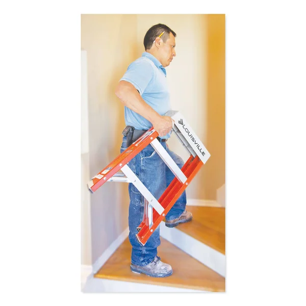 Louisville Fiberglass Orange Heavy Duty Step Ladder