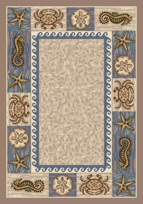 Milliken Sea Life Rectangle Area Rug, 7&8x22 x 10&9