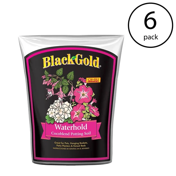 SunGro Black Gold Waterhold Cocoblend Potting Soil Mix, 2 Cubic ft Bag (10 Pack)
