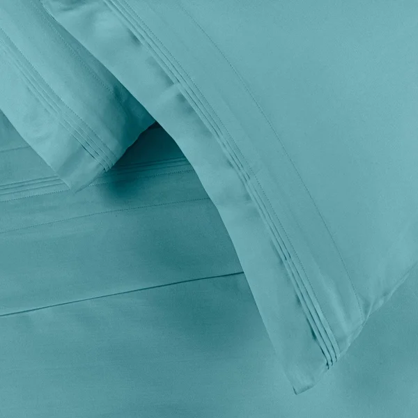 Blue Nile Mills 650-Thread Count Egyptian Cotton Solid Deep Pocket Ultra-Soft Sheet Set