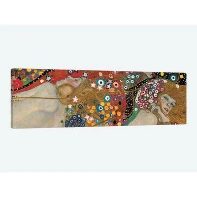 &Sea Serpents, Detail I& by Gustav Klimt Graphic Art Print on Wrapped Canvas East Urban Home Size: 16x22 H x 48x22 W x 1.5x22 D