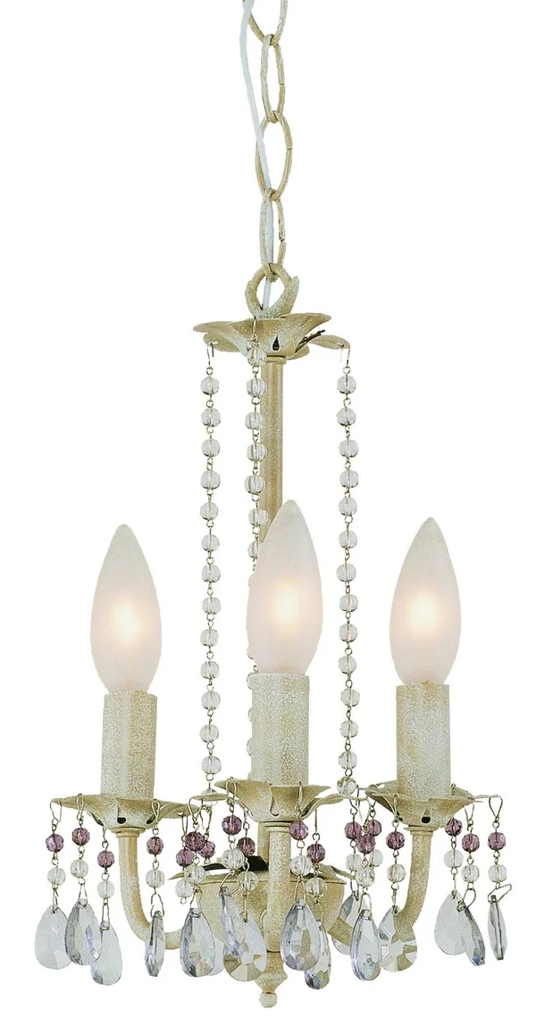 Trans Globe Lighting 50308 AW 3-Light Chandelier, Antique White
