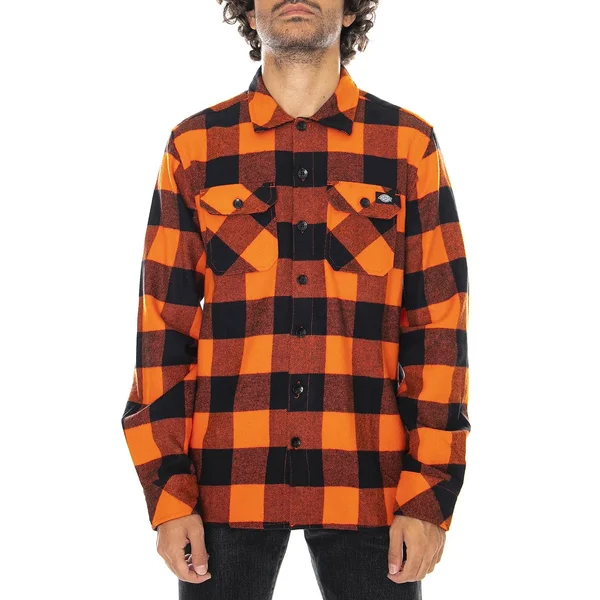 Dickies Mens Sacramento Relaxed Bright Orange Shirt Size Xxs