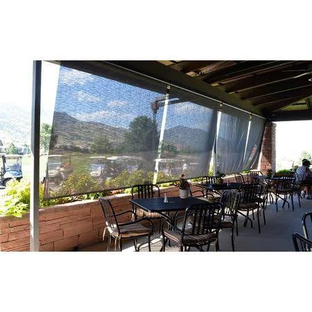 Keystone Fabrics Valanced Motor-Operated Outdoor Shade - 8-ft x 8-ft, Kona