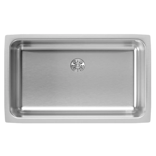 Elkay Lustertone ELUH2816PD Single Bowl Undermount Stainless Steel Kitchen Sink with Perfect Drain