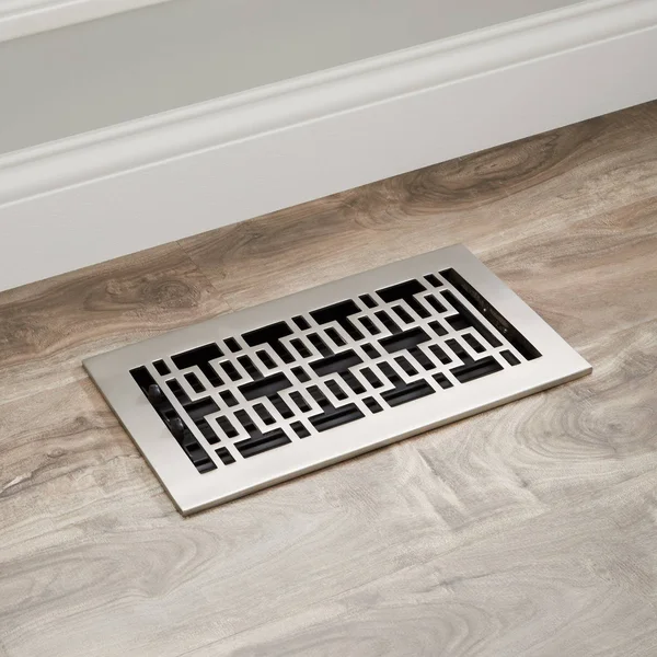 Kilby Brass Floor Register - Polished Nickel 4x22 x 14x22 (5-3/4x22 x 15-5/8x22 Overall) - Signature Hardware 445335