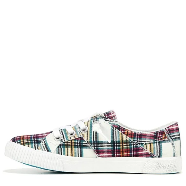 Blowfish Malibu Women's Fruit Sneakers (Cream Ivy League Plaid) - Size 9.5 M