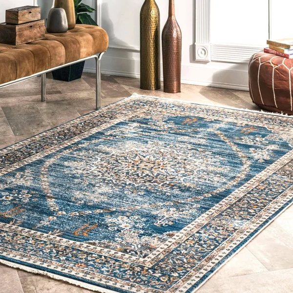 nuLOOM Penny Elegant Blossom Area Rug - Blue, 8x10 ft