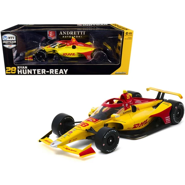 Dallara IndyCar #28 Ryan Hunter-Reay DHL Andretti Autosport NTT IndyCar Series (2020) 1/18 Diecast Model Greenlight - 10.5 x 4.5 x 2.5 in
