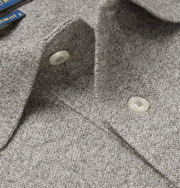 Polo Ralph Lauren Long Sleeved Polo Shirt - Grey, M