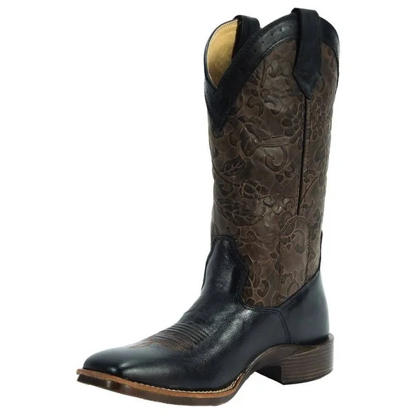 Noble Outfitters Women's All-Around Square Toe Floral Embossed Boot