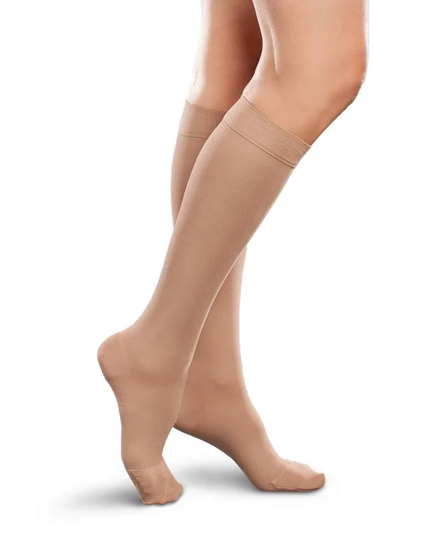 Therafirm Ease Opaque Women's 20-30mmHg Knee High - Medium Long, Cocoa