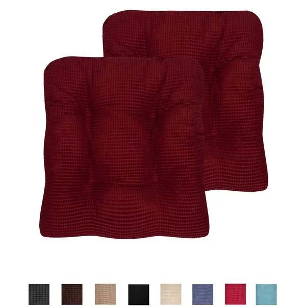 Fluffy Memory Foam Non Slip Chair Pad - Teal - Set of 6