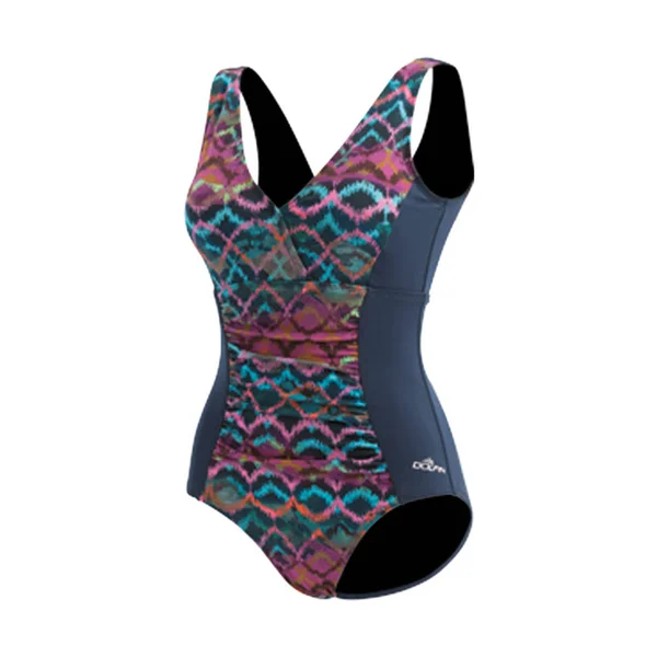 Dolfin Aquashape Morocco V-Neck Front Panel Suit Female Morocco 24