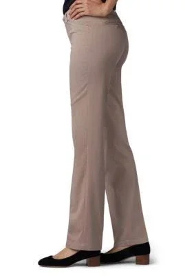 Women's Lee Flex Motion Straight-leg Pants Flax - Size: 6 Short