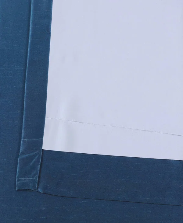 Captain&s Blue Blackout Vintage Textured Faux Dupioni Silk Curtain, Half Price Drapes