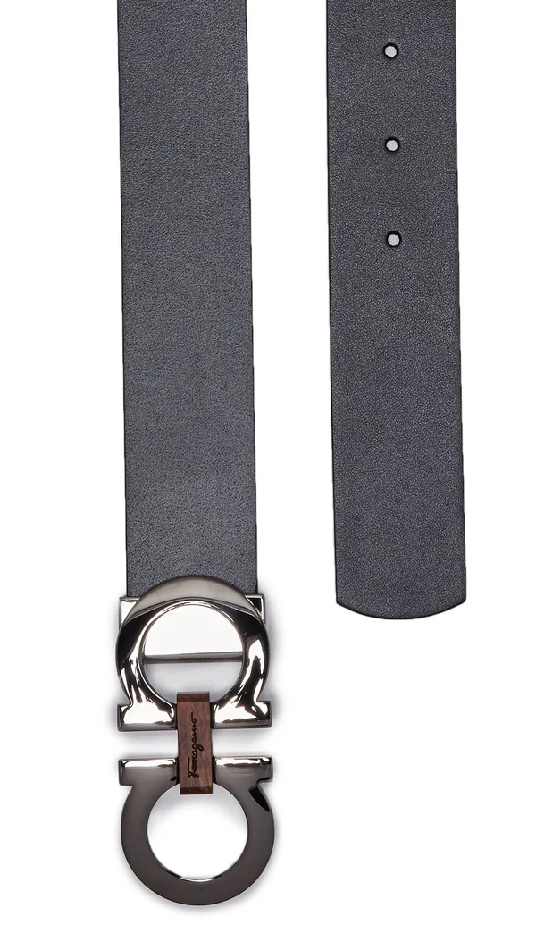 Salvatore Ferragamo Men's Reversible Leather Belt - Black Size 40