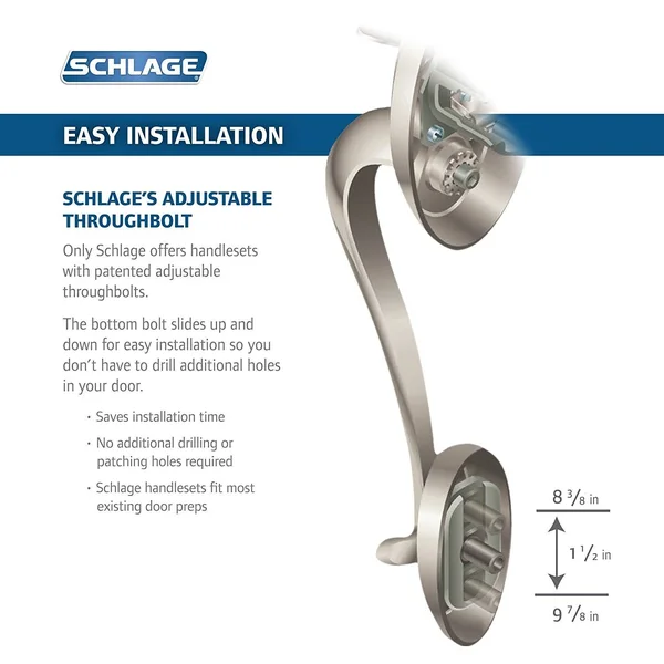 Schlage SN Plymouth Handleset F60vplyxacc619