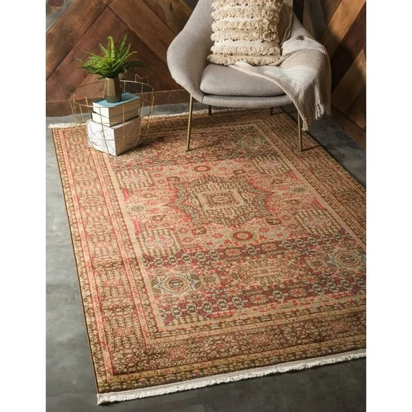 Unique Loom Jackson Palace Rug (Light Green - 8& x 8& Round)