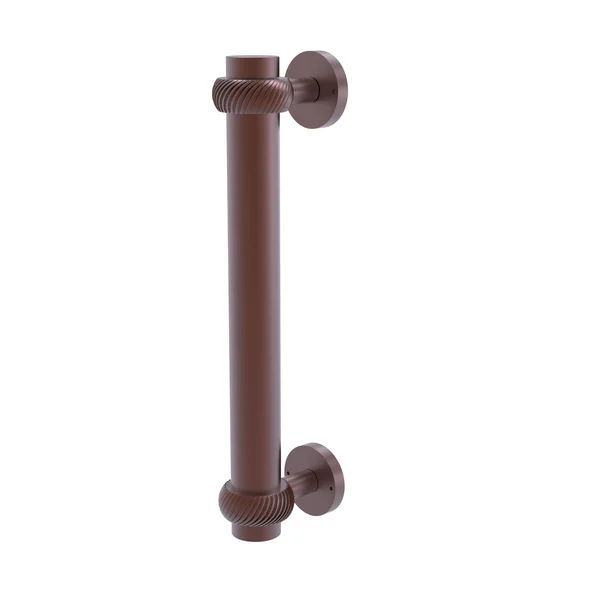 Allied Brass 402T 8 inch Twisted Accents Door Pull - Antique Copper