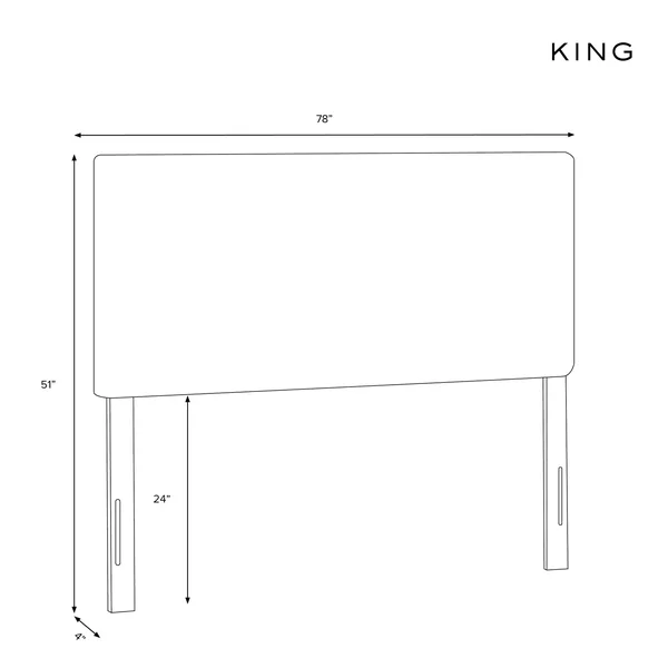 King Harper Box Seam Headboard Blush Pink Linen - Skyline Furniture