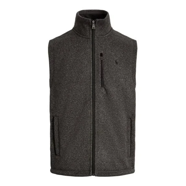 Ralph Lauren Men's Fleece Mockneck Vest - Size 2XL Tall in Windsor Heather