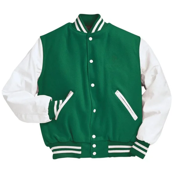 Holloway 224183 Varsity Jacket - Black-Black-White