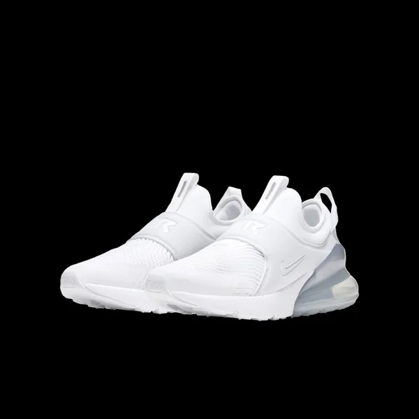 Nike Boys Air Max 270 Extreme - Shoes White/White/Metallic Silver Size 05.5