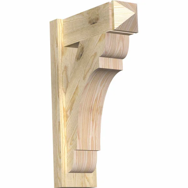 Ekena Millwork 6 in. x 24 in. x 16 in. Douglas Fir Olympic Arts and Crafts Rough Sawn Outlooker