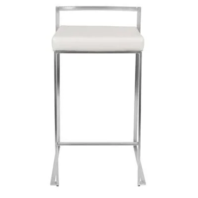 Elena Counter & Bar Stool Willa Arlo Interiors Upholstery: Green Velvet, Frame Color: Stainless Steel, Seat Height: Counter