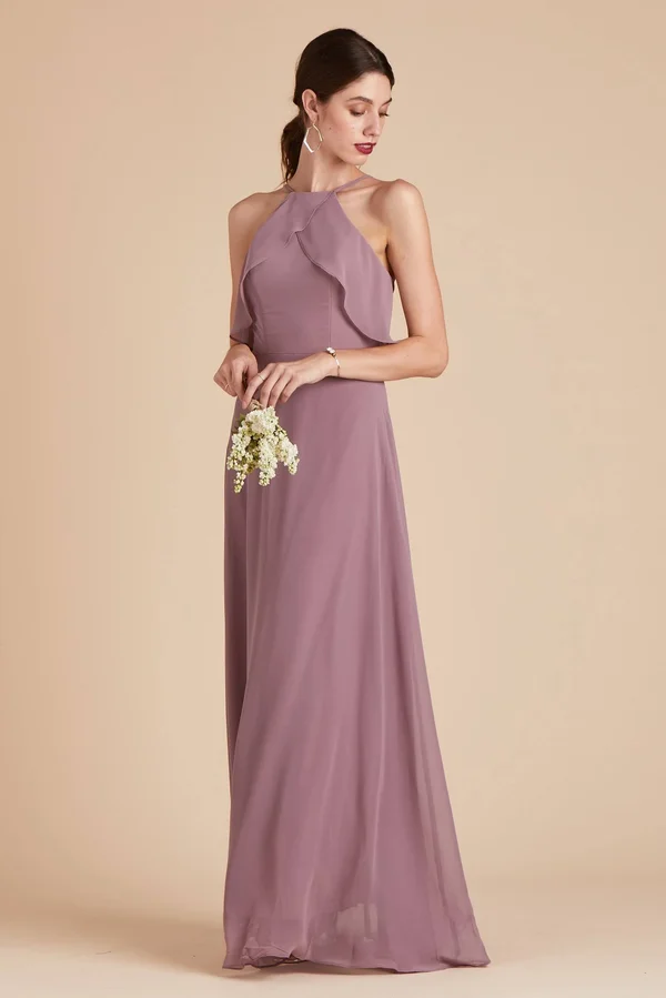 Jules Chiffon Bridesmaid Dress in Dark Mauve 3XL - Dark Mauve