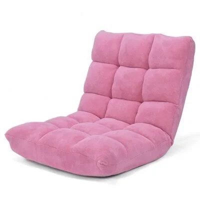 Adjustable 15 Position Cushioned Floor Game Chair Latitude Run Color: Pink