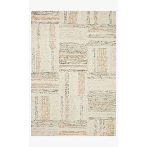 Alexander Home Aubrey Modern Graphic Area Rug - 2&-3x22 x 3&-9x22 - Aqua - Denim