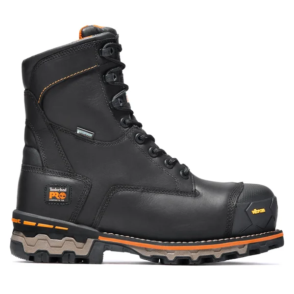 Timberland Pro Men's 8 in. Boondock Composite Toe Waterproof Insulated Work Boot, Black