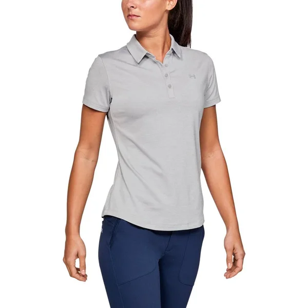 Under Armour Women's Zinger Short Sleeve Golf Polo - Mod Gray