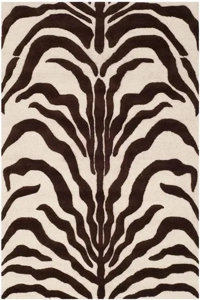 Safavieh Cambridge Ivory & Brown 4& x 6& Rug