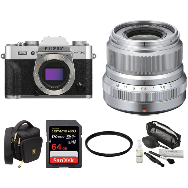 Fujifilm X-T30 Mirrorless Digital Camera Body (Silver)