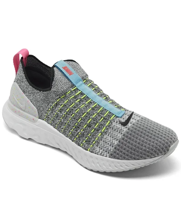 Nike Men's React Phantom Run Flyknit 2 Running Shoes in Grey/White Size 11.5