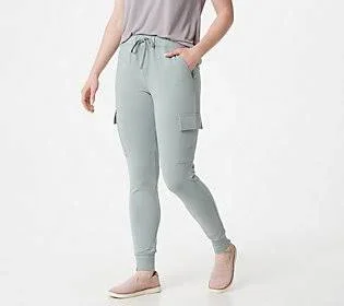 Barefoot Dreams Malibu Collection Luxe Lounge Cargo Pants - Size 3X, Waterfall