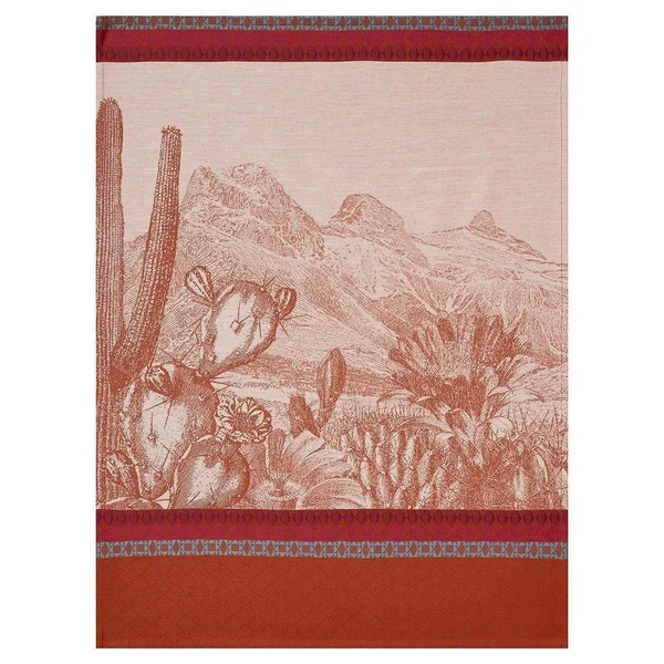 Set of 4 Le Jacquard Francais Voyages Arizona Leather 24x22 x 31x22 Tea T