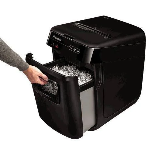 Fellowes AutoMax 130C Cross Shredding 230mm Black Grey Paper Shredder