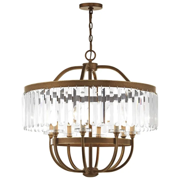 Livex Lighting 50549-64 Ashton 8-Light Chandelier - Hand Painted Palacial Bronze