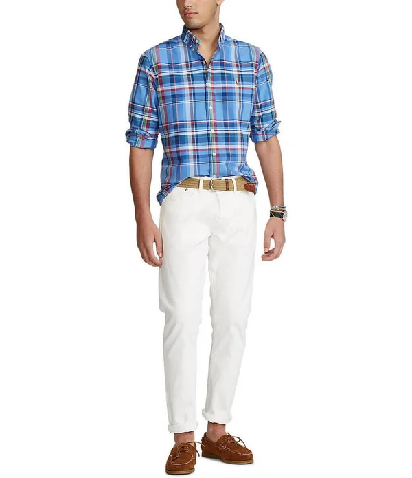 Polo Ralph Lauren Men's Classic Fit Plaid Oxford Shirt - Multi - 2XL