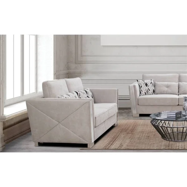 Cosmos Furniture Kingston Modern Loveseat, Gray, 3036GYKIN