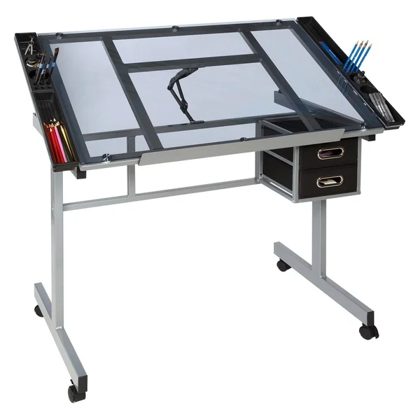 OneSpace 50-CS01 Craft Station, Silver/Blue Glass