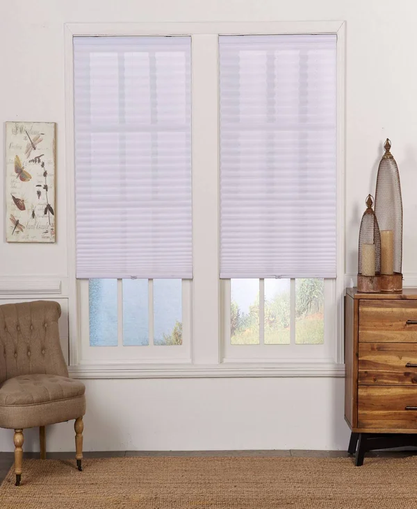 Cordless Light Filtering Pleated Shade - 37.5X64 - White